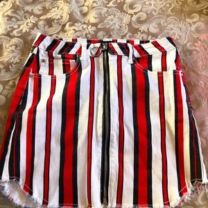 Italian denim skirt.